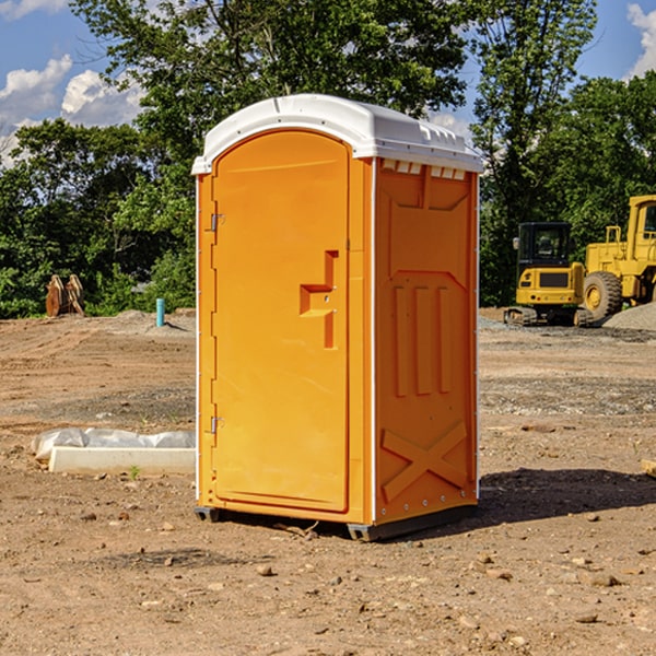 how often are the porta potties cleaned and serviced during a rental period in Laddonia